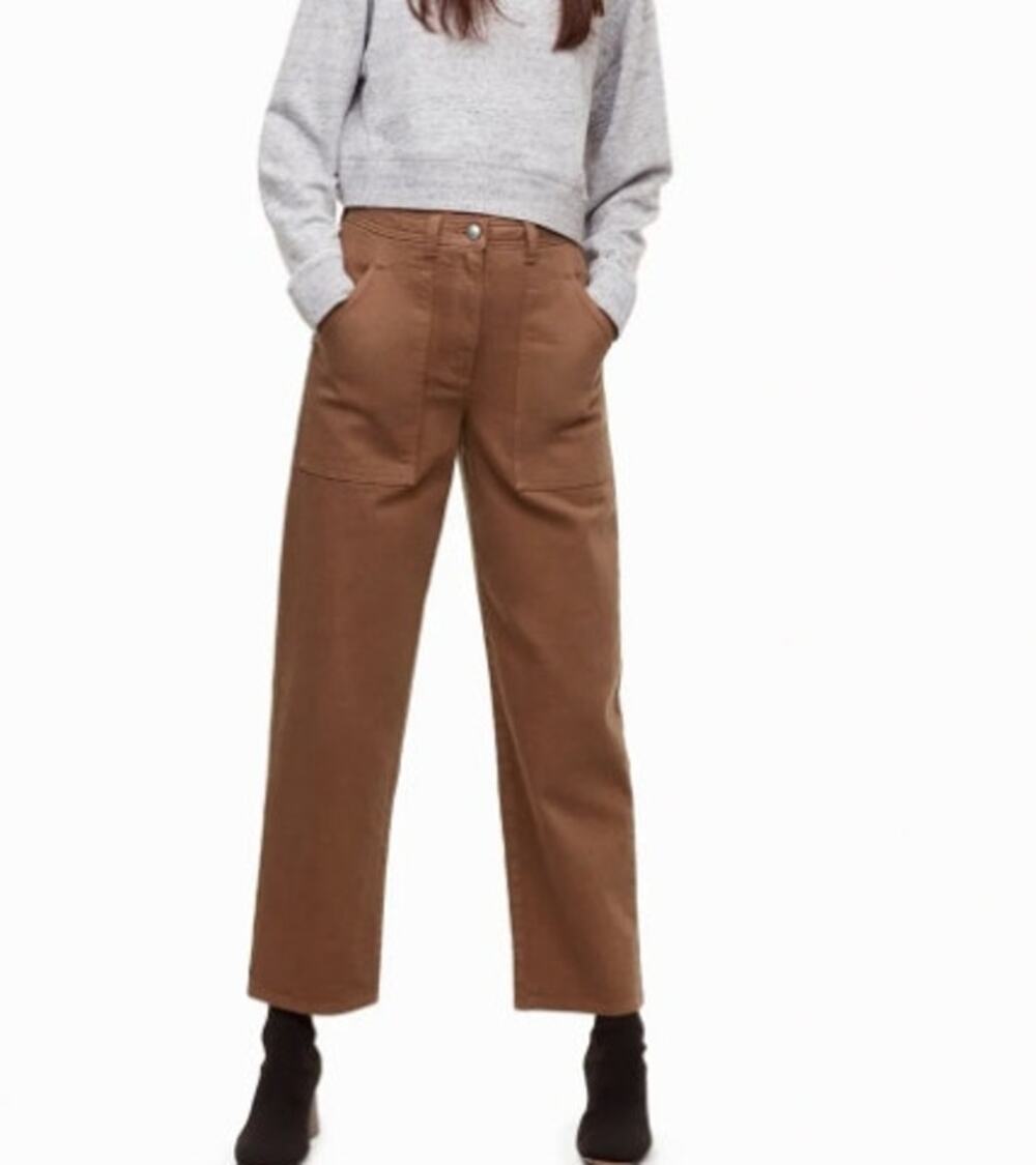 Wilfred Free Aritzia Tan Modern Utility Pants Size 6